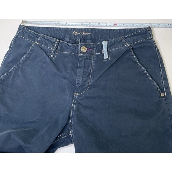 Robert Graham Men's Chino Straight Leg Pants Size 36x29 Navy Blue - Picture 2 of 10